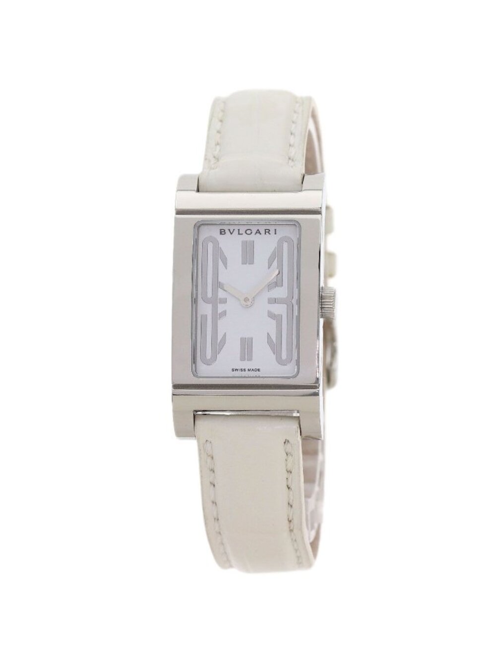 Bvlgari Rettangolo Watch SS Leather
